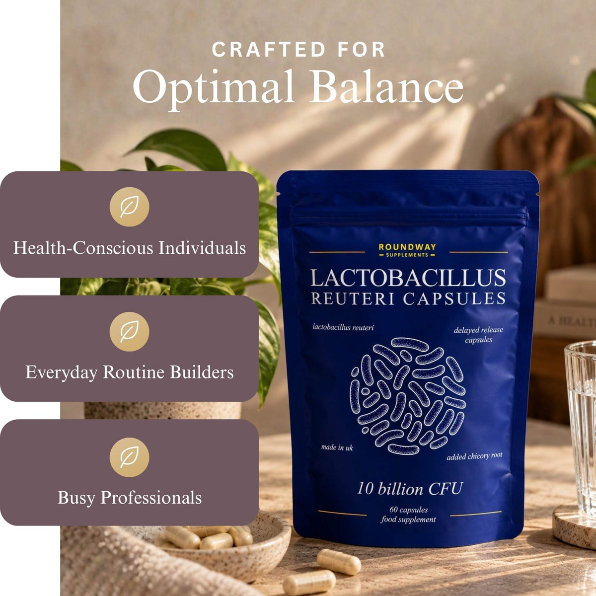Lactobacillus Reuteri Capsules, Roundway image 4