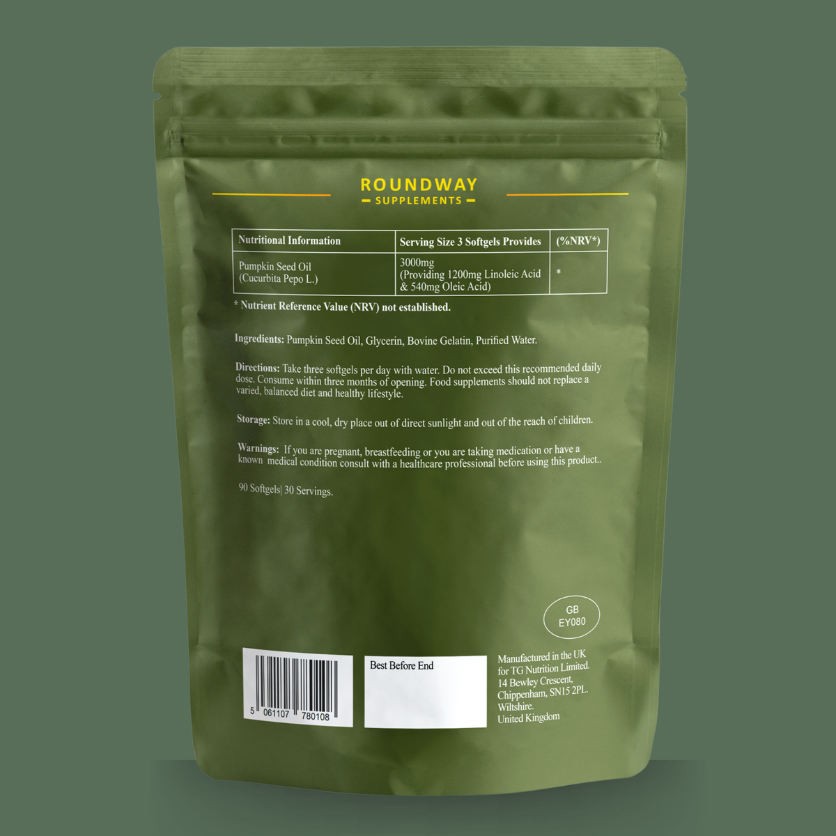 Pumpkin Seed Oil Soft Gels