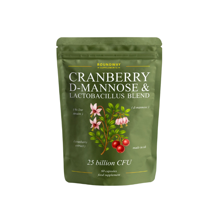 Green supplement package with cranberry and lactobacillus blend