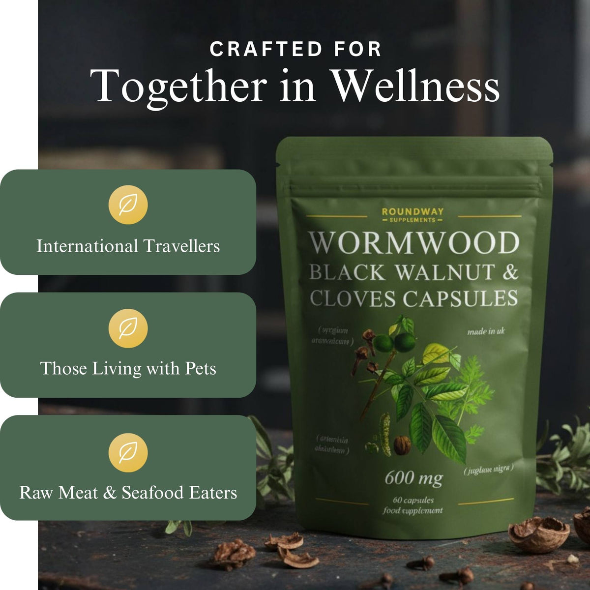 Wormwood, Black Walnut & Cloves Capsules