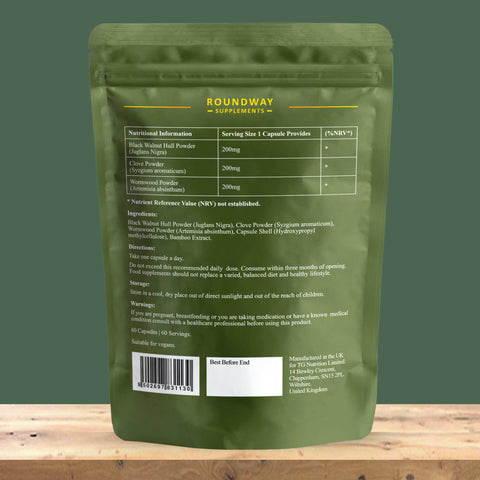 Wormwood, Black Walnut & Cloves Capsules