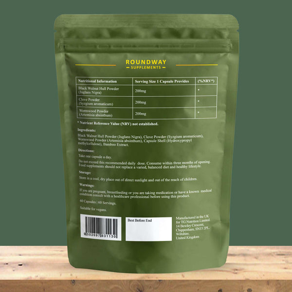 Wormwood, Black Walnut & Cloves Capsules