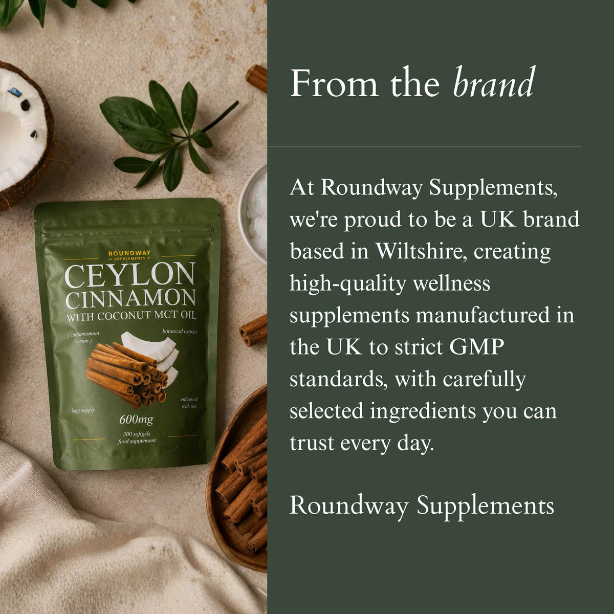 Ceylon Cinnamon with Coconut MCT Oil Softgels