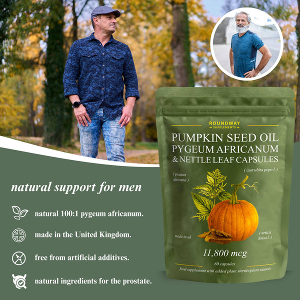 Pumpkin Seed Oil, Pygeum Africanum & Nettle Leaf Capsules alternate view