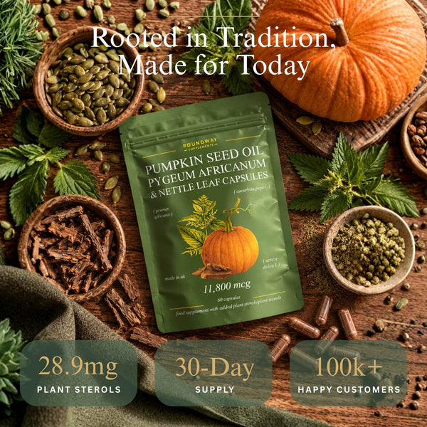 Pumpkin Seed Oil, Pygeum Africanum & Nettle Leaf Capsules alternate view