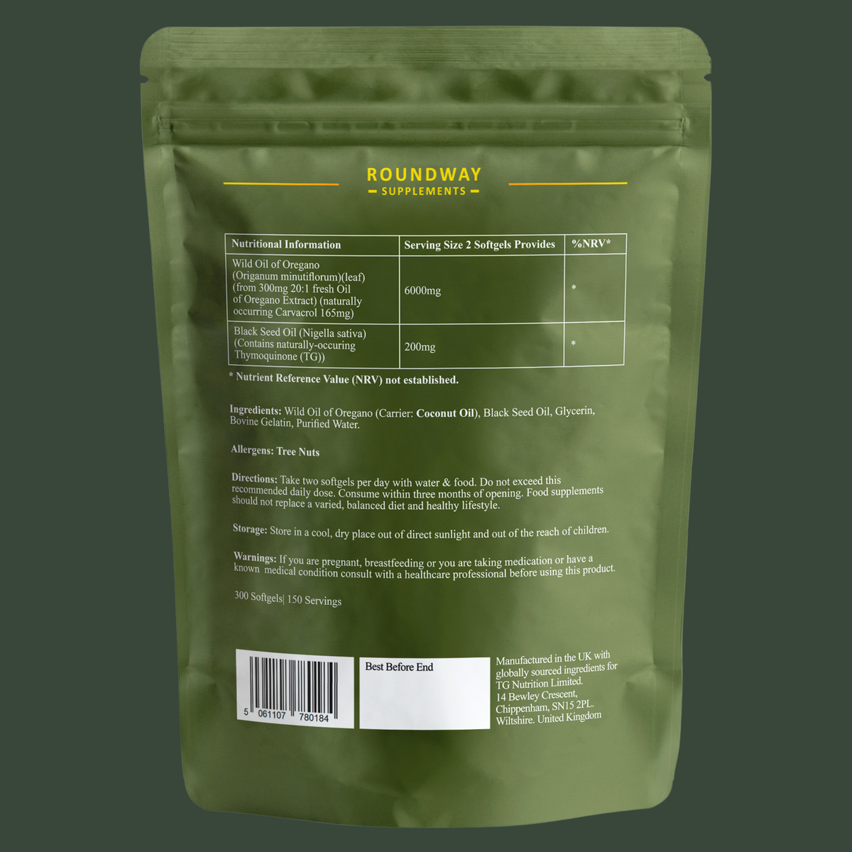 Oregano and Black Seed Oil Softgels