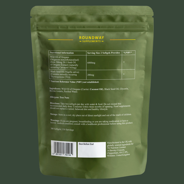 Oregano and Black Seed Oil Capsules alternate view