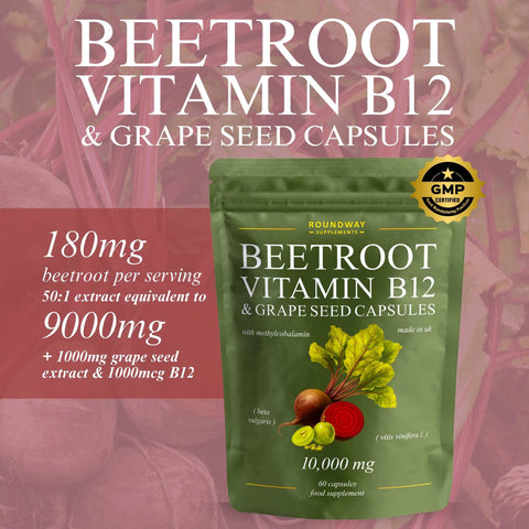 Beetroot, Vitamin B12 & Grape Seed Capsules
