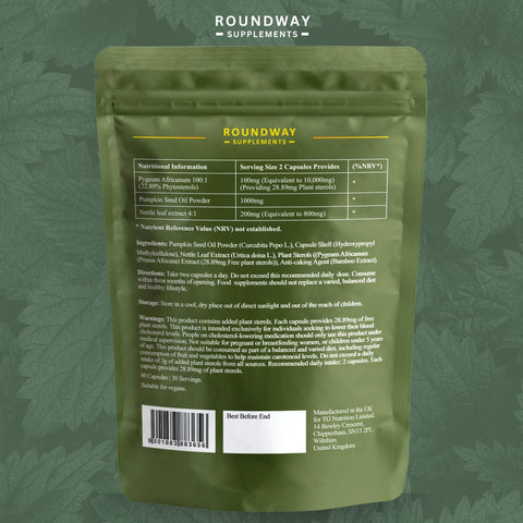 Pumpkin Seed Oil, Pygeum Africanum & Nettle Leaf Capsules