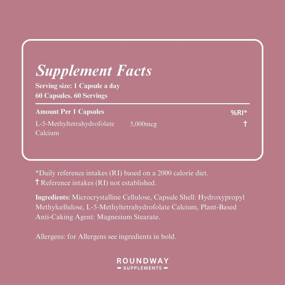 Methylfolate Folic Acid Capsules