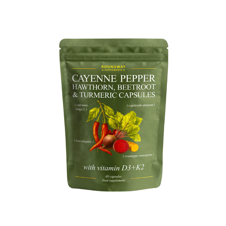 Cayenne Pepper, Hawthorn, Beetroot & Turmeric Capsules