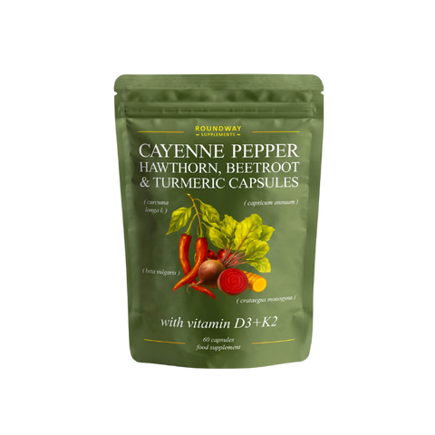 Cayenne Pepper, Hawthorn, Beetroot & Turmeric Capsules