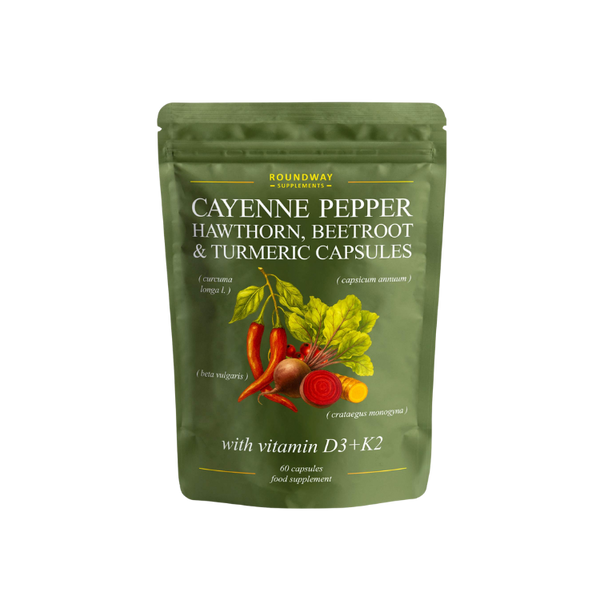 Cayenne Pepper, Hawthorn, Beetroot & Turmeric Capsules