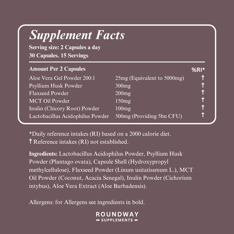 Colon Complex, Psyllium Husk & Aloe Vera Capsules