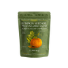Green supplement package with pumpkin and text 