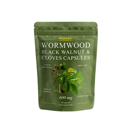 Wormwood, Black Walnut & Cloves – 2-Month Intestinal Cleanse – Roundway