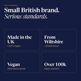 Why Roundway: made in the UK and GMP certified, a British brand from Wiltshire, vegan, over 100k happy customers, image 9
